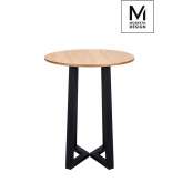 Stół Modesto Tavolo FI 60 dąb - blat MDF podstawa metalowa