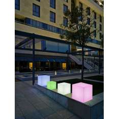 Lampa ogrodowa New Garden Cuby 45 Solar biała - LED Sterowanie Pilotem