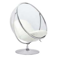 Poduszka Fotel Bubble Stand 2 biała - akryl | chrom | ekoskóra