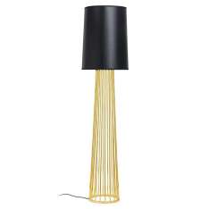 MOOSEE lampa podłogowa HOLMES STRAIGHT złota z czarnym kloszem