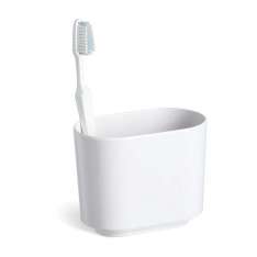 UMBRA kubek na szczoteczki STEP - biały