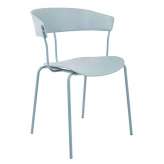 Krzesło JETT jasnoszare - polipropylen, metal