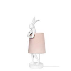 KARE lampa stołowa RABBIT 50 cm biała / różowa