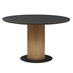 RICHMOND stół jadalniany IRONVILLE 140 - marmur, metal, MDF, sklejka brzozowa