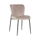 RICHMOND krzesło DARBY VELVET beżowy - trudnopalne