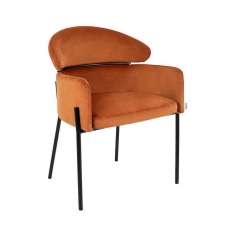 KARE krzesło ALEXIA Velvet pomarańczowe