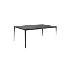 Stół SLIM 140x80 czarny - ceramiczny marmur, aluminium