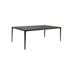 Stół SLIM 180x90 czarny - ceramiczny marmur, aluminium