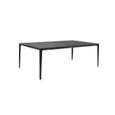 Stół SLIM 180x90 czarny - ceramiczny marmur, aluminium