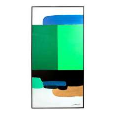 KARE obraz ABSTRACT SHAPES GREEN 73x143 cm