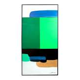 KARE obraz ABSTRACT SHAPES GREEN 73x143 cm