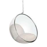 Fotel wiszący BUBBLE VELVET poduszka beżowa