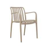 MODESTO krzesło STRIPS ARM beżowe