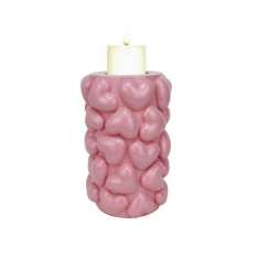 RICHMOND świecznik EMEL HEARTS S różowy
