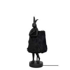 KARE lampa stołowa RABBIT FUR 50 cm czarna / złota