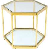 KARE stolik kawowy COMB GOLD 45 złoty