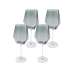 KARE komplet 4 kieliszków do wina DIAMOND SMOKE 660 ml