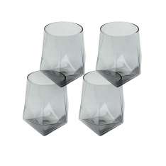 KARE komplet 4 szklanek DIAMOND SMOKE 510 ml