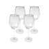 KARE komplet 4 kieliszków do wina DIAMOND RIM 525 ml