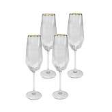 KARE komplet 4 kieliszków do szampana DIAMOND RIM 360 ml