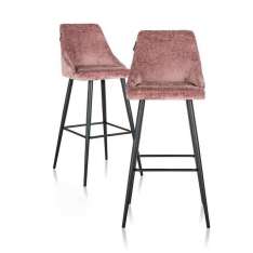 RICHMOND zestaw 2 krzeseł barowych BROOKE 67 różowy