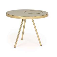 BIZZOTTO stolik kawowy KESAR beżowy / złoty