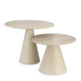 BIZZOTTO zestaw stolików kawowych HARDY beżowy