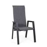 BIZZOTTO krzesło ogrodowe ETHAN szary