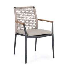 BIZZOTTO krzesło ogrodowe MADDOX beżowe