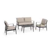 BIZZOTTO zestaw ogrodowy NEBULA antracyt / beż