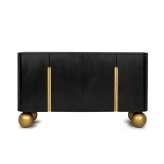 MaMaison komoda ORGANIC czarna / złota / drewno