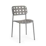 BIZZOTTO krzesło ogrodowe CLOVER szare
