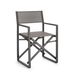 BIZZOTTO krzesło ogrodowe / reżyserskie KONNOR szare
