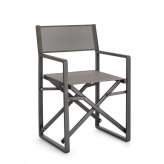 BIZZOTTO krzesło ogrodowe / reżyserskie KONNOR szare