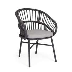 BIZZOTTO krzesło ogrodowe ODIVELAS czarne