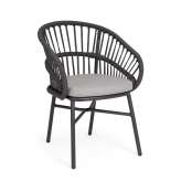 BIZZOTTO krzesło ogrodowe ODIVELAS czarne