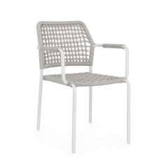 BIZZOTTO krzesło ogrodowe RAJADA białe
