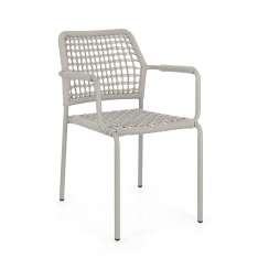 BIZZOTTO krzesło ogrodowe RAJADA szare