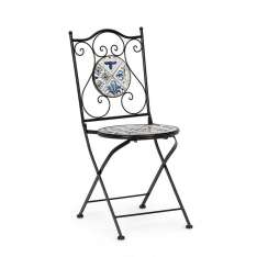 BIZZOTTO krzesło ogrodowe składane MYKONOS czarne