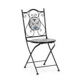 BIZZOTTO krzesło ogrodowe składane MYKONOS czarne