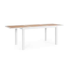 BIZZOTTO stół ogrodowy HILIJA 140-210 biały / rozkładany