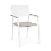 BIZZOTTO krzesło ogrodowe ZELMAR białe