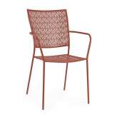 BIZZOTTO krzesło ogrodowe LIZETTE czerwone