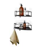 UMBRA zestaw 2 półek narożnych CUBIKO czarny