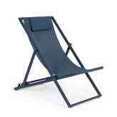BIZZOTTO leżak ogrodowy składany TAYLOR niebieski