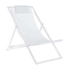 BIZZOTTO leżak ogrodowy składany TAYLOR biały