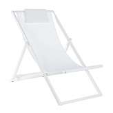 BIZZOTTO leżak ogrodowy składany TAYLOR biały