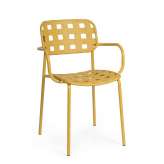 BIZZOTTO krzesło ogrodowe CLOVER ARM żółte