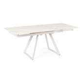 BIZZOTTO stół ogrodowy REETA 120-180 biały / rozkładany