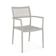 BIZZOTTO krzesło ogrodowe CALETA SATURN szare